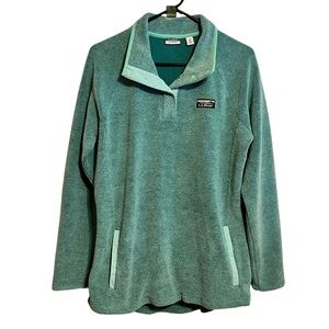 L.L. Bean Tumbled Sherpa Quarter Snap Fleece Pullover Sweater Women’s M
